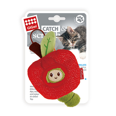 GiGwi - 7416 Catch&Scratch Tırtıl + Elma Kedi Oyuncağı