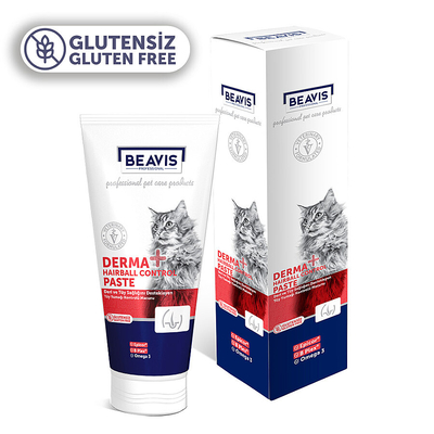 Beavis - Beavis Derma & Anti Hairball Kedi Malt Paste Glutensiz 75 ml - 6 Adet