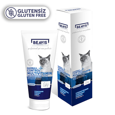 Beavis - Beavis Hairball & Multivitamin & Gastrointestinal Kedi Malt Paste Glutensiz 75 ml - 6 Adet