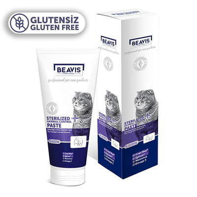 Beavis - Beavis Kısırlaştırılmış Hairball Kedi Malt Paste Glutensiz 75 ml - 6 Adet