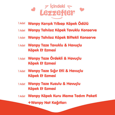 Wanpy Kalp Temalı Kutu Seti Köpek_1 Kutu - Thumbnail