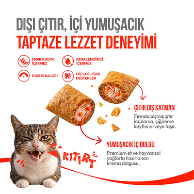 Wanpy Kedi Crunch Ödül Somon & Havyar 60g - 10'lu - Thumbnail