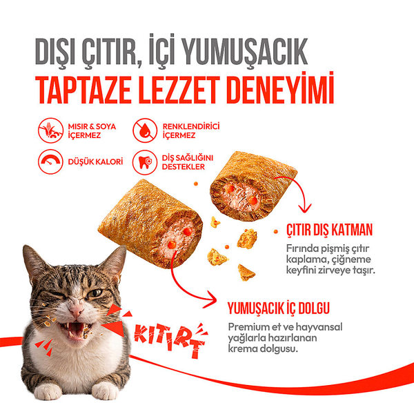 Wanpy Kedi Crunch Ödül Somon & Havyar 60g - 10'lu