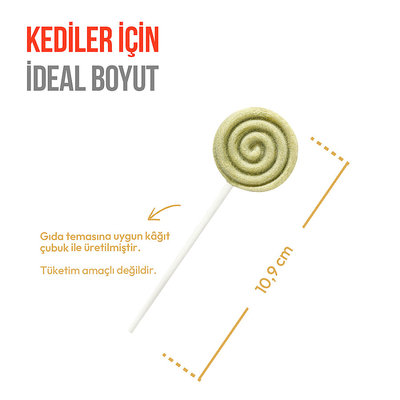 Wanpy Kediler İçin Dondurularak Kurutulmuş Lolipop - Kedi Otu - 1.4 g*10'lu - Thumbnail
