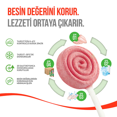 Wanpy Kediler İçin Dondurularak Kurutulmuş Lolipop - Kızılcık - 1.4 g*10'lu - Thumbnail