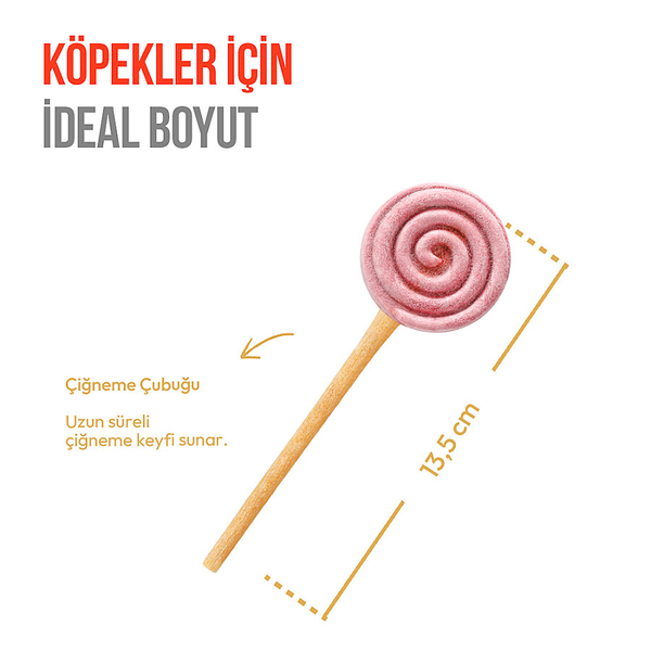 Wanpy Köpekler İçin Dondurularak Kurutulmuş Lolipop - Yaban Mersinli - 6 g*10'lu