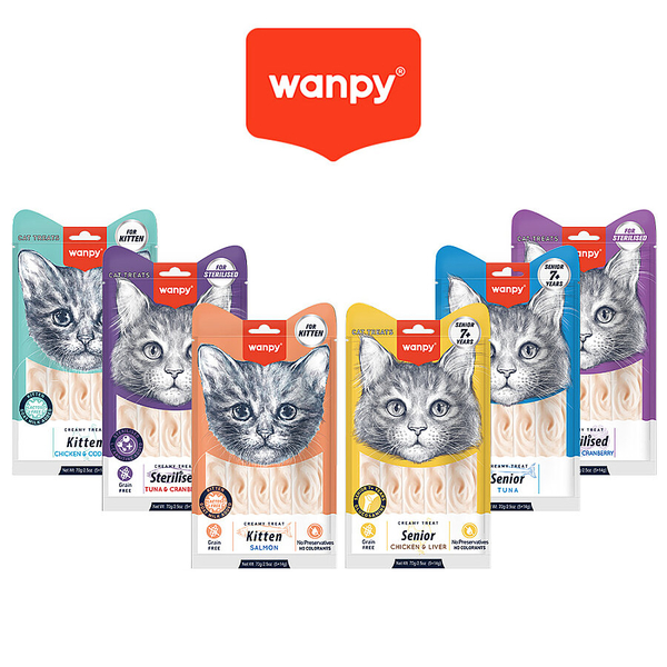 Wanpy Lifestage Krema Kedi Ödül Seti 6 Çeşit - 72 Paket