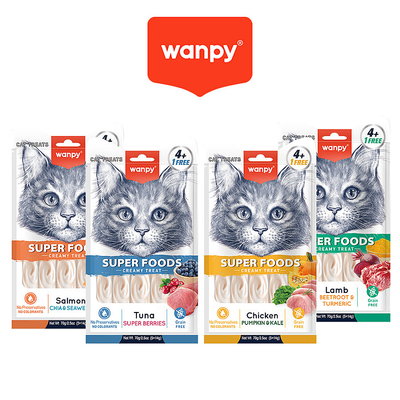 Wanpy - Wanpy Superfood Krema Kedi Ödül Seti 4 Çeşit - 48 Paket