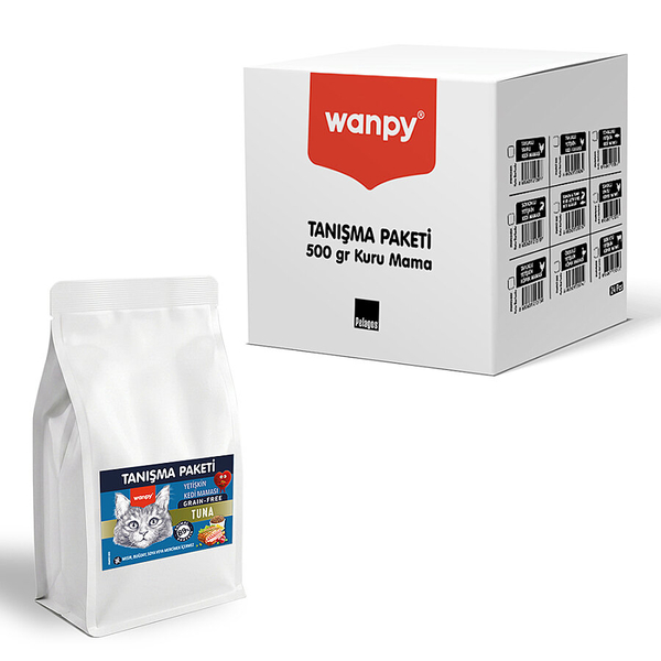 Wanpy Tahılsız Ton Balıklı Yetişkin Kedi Maması 500 gr - 24 Adet
