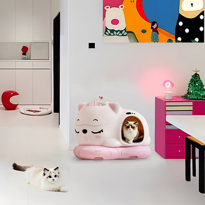 WooHuloo Pro Otomatik Kedi Tuvaleti Barbie Pink - Thumbnail