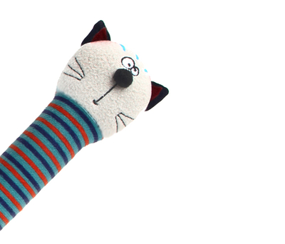 6535 Plush Friendz Kedi Oyuncak Kemik Sesli (M) - Thumbnail