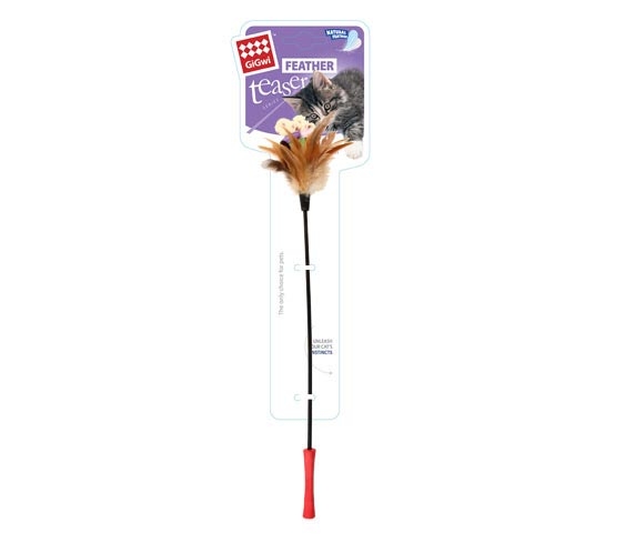 7063 Feather Teaser Kedi Oltası Doğal Tüylü 60 cm