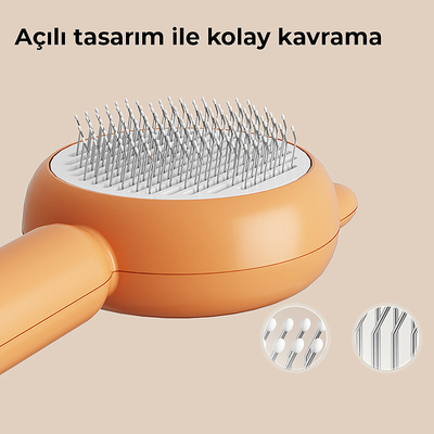 Aiwo Köpek Desenli İnce Uçlu Tarak Mor - Thumbnail