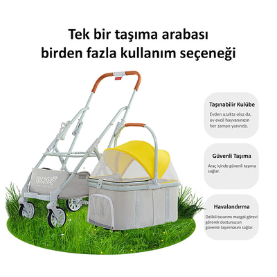 Bndc-105 Pet Arabası Sarı - Thumbnail