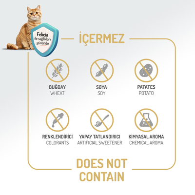 Felicia 12 Kg Kolajenli Tavuklu Az Tahıllı Kısırlaştırılmış Kedi Maması HypoAllergenic Kedi Maması - Thumbnail