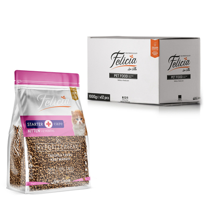 Felicia - Felicia 12x1 Kg Kolajenli Tavuklu Az Tahıllı Yavru Kedi Maması HypoAllergenic Kedi Maması