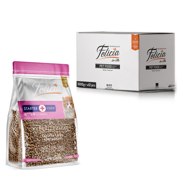 Felicia 12x1 Kg Kolajenli Tavuklu Az Tahıllı Yavru Kedi Maması HypoAllergenic Kedi Maması