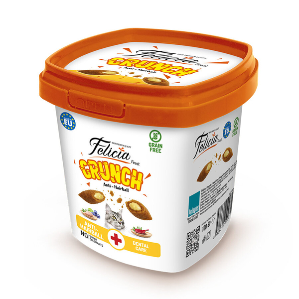 Felicia Hairball Kedi Crunch Ödül Maması 100g - 6 Adet