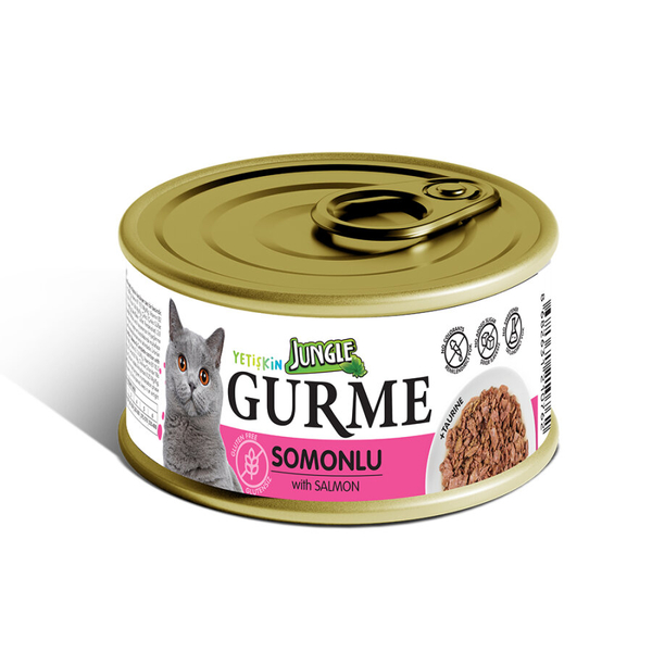 Jungle Gurme 85 g Yetişkin Somonlu Kedi Konservesi 12 Adet