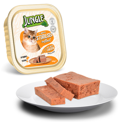 Jungle Kısır Kedi 100g 32'li Tavuklu Ezme/Pate - Thumbnail