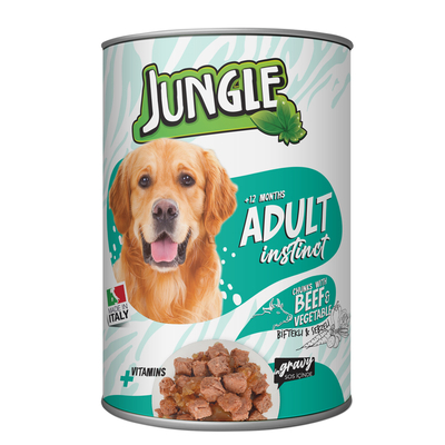 Jungle - Jungle Köpek 415 gr Kuzu Etli-Av Hayv.Konserve 24 Adet