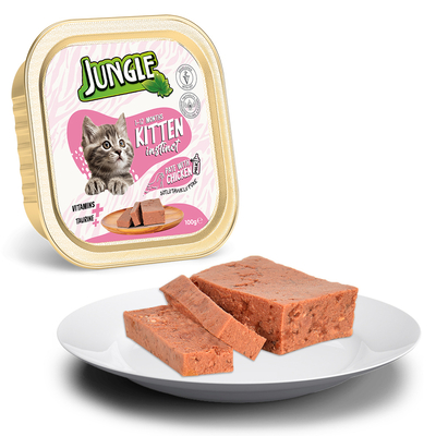 Jungle Yavru Kedi 100g 32'li Sütlü/Tavuk.Ezme/Pate - Thumbnail