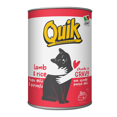 Quik Kedi 415 gr Kuzu Etli-Pirinç Konserve 24 Adet - Thumbnail