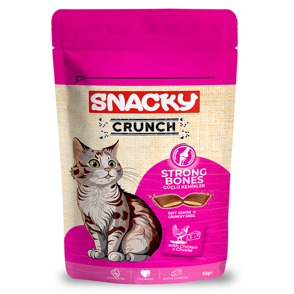 Snacky Kedi Crunch Ödül Strong Tavuk-Peynir 10'lu