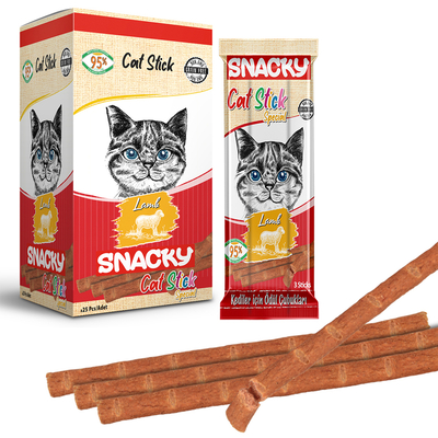 Snacky - Snacky Kedi Stick Ödül Kuzulu 3*5 gr-50 Adet