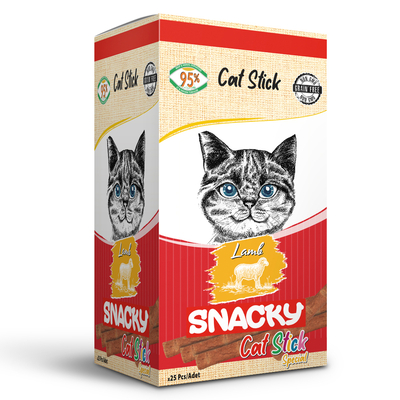 Snacky Kedi Stick Ödül Kuzulu 3*5 gr-50 Adet - Thumbnail
