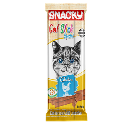 Snacky Kedi Stick Ödül Tavuklu 3*5 gr-50 Adet - Thumbnail