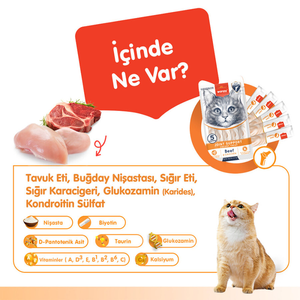 Wanpy Bone Support Sığır Eti&Tavuk 12'li-F.Krema Ödül 5x14gr