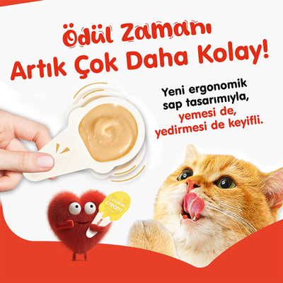 Wanpy Tavuklu 10*16 gr Kaşıklı Kedi Ödül Kreması - Thumbnail