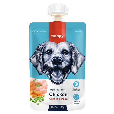Wanpy - Wanpy Taze Tavuklu&Havuçlu 10'lu Köpek Et Ezmesi 90 gr