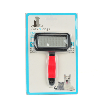 ZM-1027L İnce Uçlu Kedi Köpek Tarağı Kırmızı Large - Thumbnail